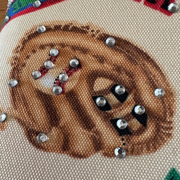 Baseball Theme Handbag Purse Grand Slam Go Team Slugger Rhinestones Bucket Bag - Picture 4 of 15